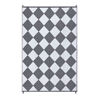 Fashionwu Outdoor Modern Non Slip Stain Resistant Camping Area Rugs for Patio RV Camping Beach Deck