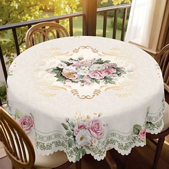 Floral Tablecloth: Colorful Fiesta, Dustproof Easy-Care, Indoor/Outdoor Decor
