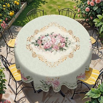 Floral Tablecloth: Colorful Fiesta, Dustproof Easy-Care, Indoor/Outdoor Decor