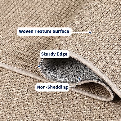 Fashionwu Modern Simple Living Room Solid Washable Printed Decor Easy to Clean Hallway Area Rug