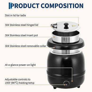 10L Soup Warmer for Restaurants