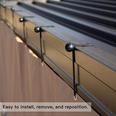 PVC Outdoor Curtain, 7'Hx10'W, Weather Resistant