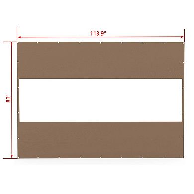 PVC Outdoor Curtain, 7'Hx10'W, Weather Resistant