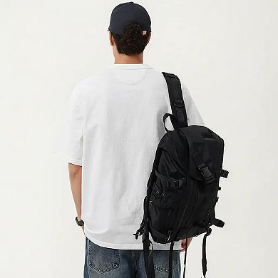 Men's Short Sleeve Henley T-Shirt with Button Placket