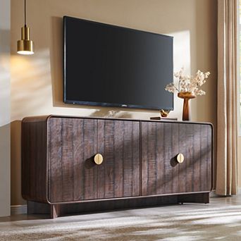 70″ Modern TV Stand, Entertainment Center for TVs Up to 80″, Media Console with Adjustable Shelves