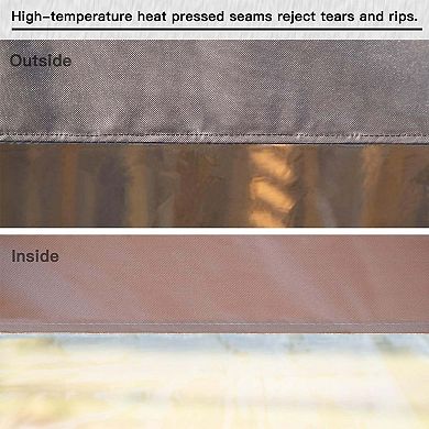 PVC Outdoor Curtain, 8'Hx8'W, Weather Resistant for Patio