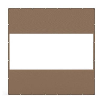 PVC Outdoor Curtain, 8'Hx8'W, Weather Resistant for Patio