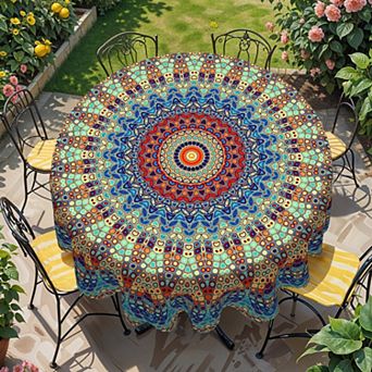 Bohemian Tablecloth: Colorful Dustproof Easy-Care, Indoor/Outdoor Festive Decor