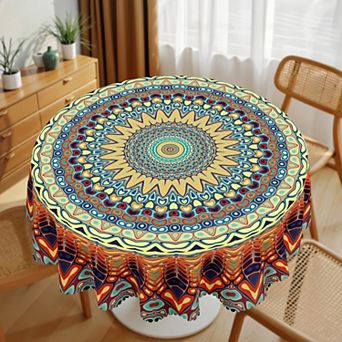Bohemian Tablecloth: Colorful Dustproof Easy-Care, Indoor/Outdoor Festive Decor