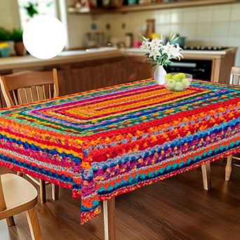 Bohemian Tablecloth: Colorful Dustproof Easy-Care, Indoor/Outdoor Festive Decor