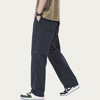 Men's Straight Leg Woven Pants with Minimal Utility Pocket