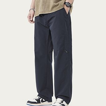 Men's Straight Leg Woven Pants with Minimal Utility Pocket
