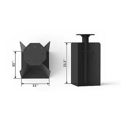 Patio Umbrella Base in Ground, Supports up to 700LBS, 11" x 11" x 23.2"
