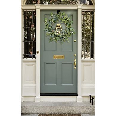 Eucalyptus Wreath for Front Door 20" Handmade Greenery Wreath for All Seasons Indoor Outdoor