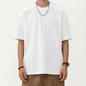 Men's Short Sleeve Crew Neck Essential T-Shirt with Relaxed Fit