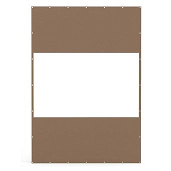 PVC Outdoor Panel Curtain, 10'Hx7'W, Weather Resistant for Patio