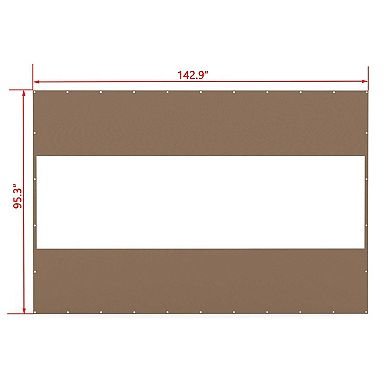 PVC Outdoor Curtain, 8'Hx12'W, Weather Resistant