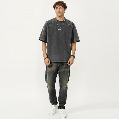 Men's Short Sleeve Crew Neck Graphic T-Shirt with Relaxed Fit