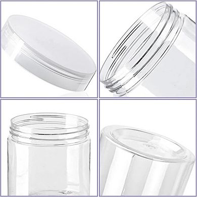 20-Pack 4oz Clear Plastic Jars with Lids, Refillable Storage Containers