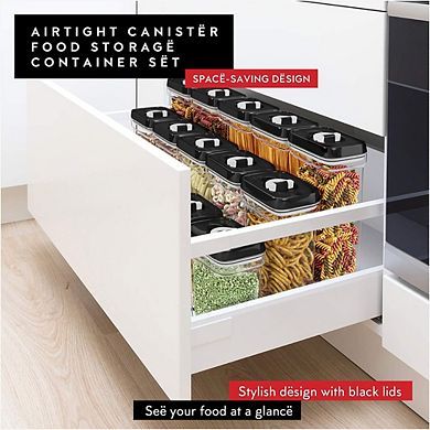 6-Piece Airtight Food Storage Containers Clear BPA-Free Pantry Set