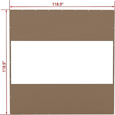 PVC Outdoor Curtain, 10'Hx10'W, Weather Resistant