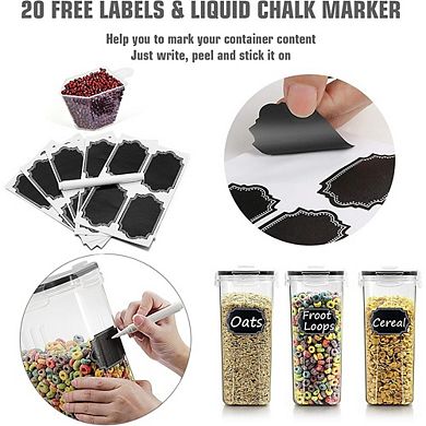 6-Piece 4L Airtight BPA-Free Food Storage Containers with Lids