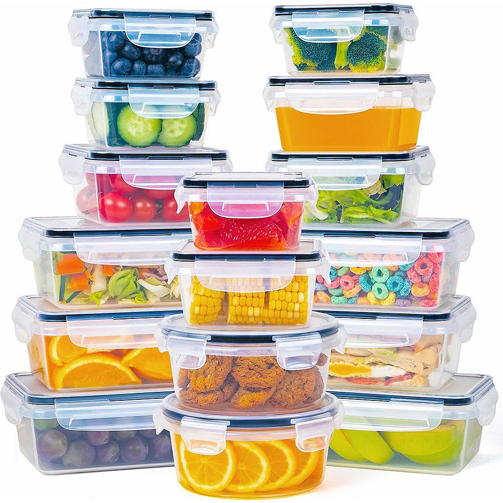 32-Piece Food Storage Container Set with Lids, Airtight & Leakproof