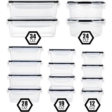 32-Piece Food Storage Container Set with Lids, Airtight & Leakproof