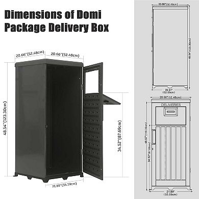 Lockable Waterproof Resin Package Delivery Box for Porch & Curbside