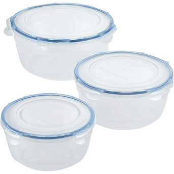 6 pc Clear Airtight Food Storage Containers with Lids, Stackable, BPA-Free