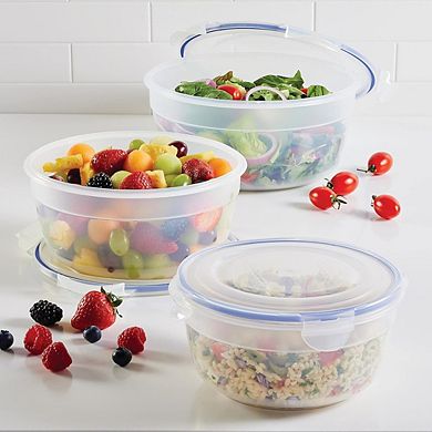 6-Piece Clear Airtight Food Storage Containers with Lids, Stackable, BPA-Free