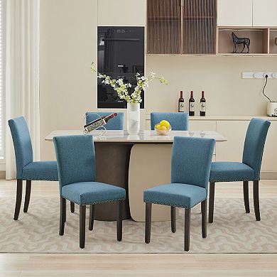 Dining Chairs Set of 2/4/6,Fabric Upholstered Parson Dining Chairs with Padded,Modern Kitchen Chairs