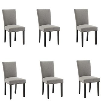 Dining Chairs Set of 2/4/6,Fabric Upholstered Parson Dining Chairs with Padded,Modern Kitchen Chairs