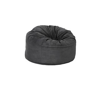 Giant Corduroy Bean Bag Chair Bed for Adults, Convertible Floor Sofa Couch to Mattress