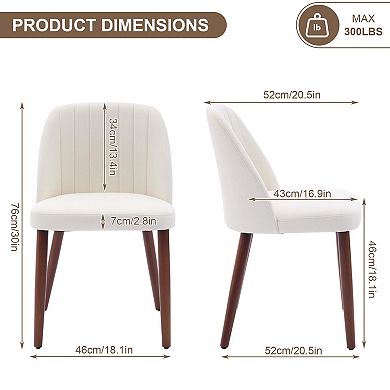 Dining Chairs Set of 2/4/6/8, Upholstered Kitchen Dining Room Chairs with Padded Seat and Wood Legs