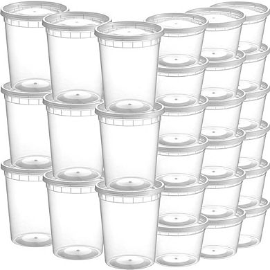 48-Piece Deli Food Storage Containers, 16 & 32 oz, BPA-Free