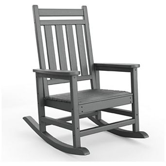 Rocking Chair Outdoor, HDPE All Weather Oversized Rocking Chairs for Outside