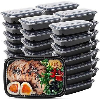 50-Pack 32 oz Meal Prep Containers with Lids BPA-Free, Microwave & Freezer Safe