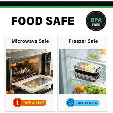 50-Pack 32 oz Meal Prep Containers with Lids BPA-Free, Microwave & Freezer Safe