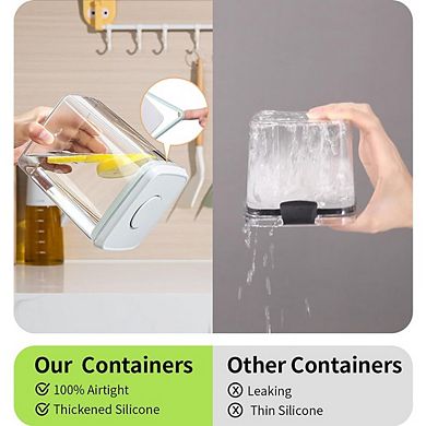 2.9Qt Airtight Food Storage Containers, 2pcs BPA-Free Stackable Kitchen Set