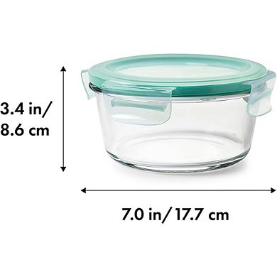 4-Cup Glass Food Storage Container with Leakproof Airtight Lid