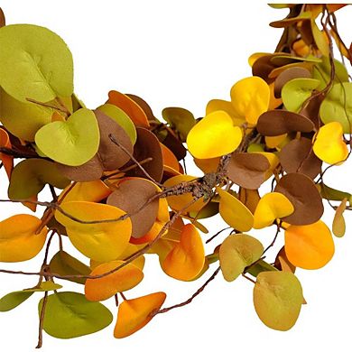 20 Inch Autumn Eucalyptus Wreath for Front Door Rustic Decor