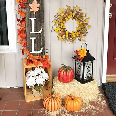 20 Inch Autumn Eucalyptus Wreath for Front Door Rustic Decor