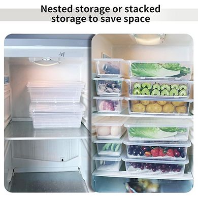 3-Pack 77L Plastic Food Storage Containers with Drain Tray and Lid