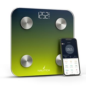 Nautica Body Tracker Smart Scale - 12 Body Metrics, Bluetooth Syncing, iOS & Android Compatible