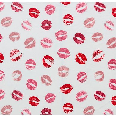 Kate Aurora Valentines Day Pink & Red Lips Oversized Accent Throw Blanket