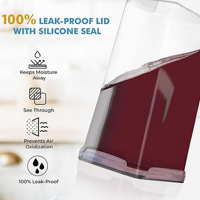 2-Pack 9.5L Airtight Food Storage Containers for Pantry, Flour & Sugar