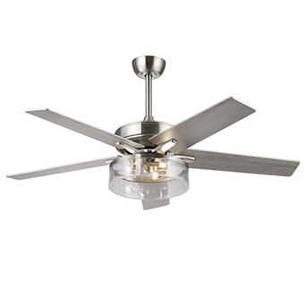 52" Modern Sand Nickel DC Motor Reversible Ceiling Fan with Light and Remote