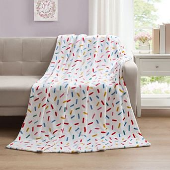 Kate Aurora Ice Cream Sprinkles Galore Kids Oversized Accent Throw Blanket