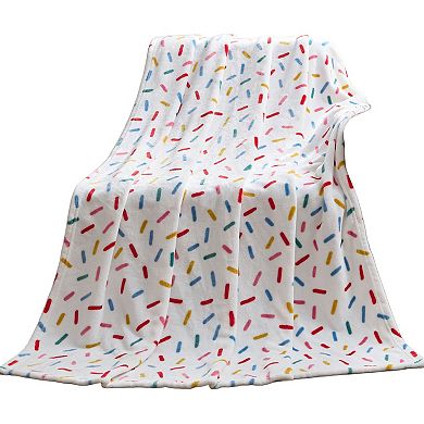 Kate Aurora Ice Cream Sprinkles Galore Kids Oversized Accent Throw Blanket